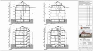 2D Schnitte, die aus dem 3D ArchiCAD Modell generiert wurden.