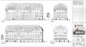 2D Ansichten, die aus dem 3D ArchiCAD Modell generiert wurden.