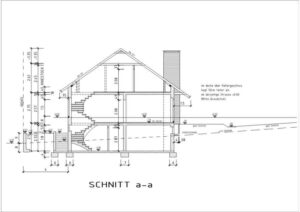 Preiswerte Digitalisierung von Bauplänen in DWG. In diesem Bauvorhaben wurden alte Scan Pläne in AutoCad digitalisiert. die Kosten für alle 8 Pläne lag bei 515€, somit 64€ pro Plan.